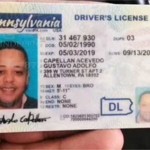 Buy real or fake Pennsylvania driver’s license